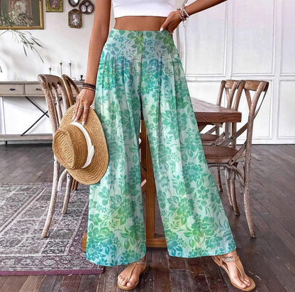 Womens Plus-Size Casual Wide-Leg Athletic Pants