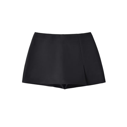 High-waisted Figure-flattering A-line Skirt With A Stylish Slit