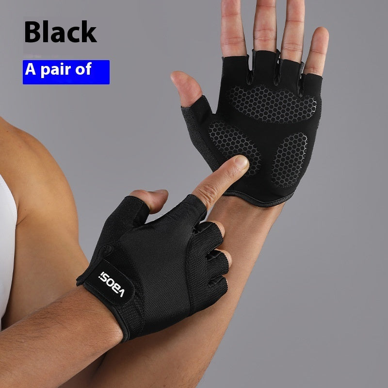 Sports Half-finger Fitness Gloves Weightlifting Anti-skid Shock Absorption