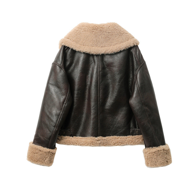 Women's Thickened Warm Double-sided Short Jacket