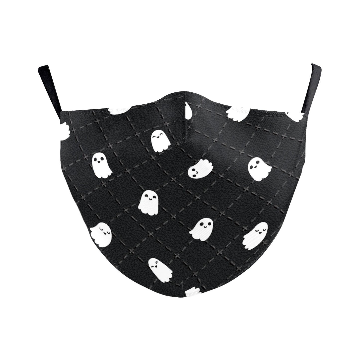 Digital Printing Halloween Skull Pumpkin Creative Design Double-layer Dustproof Mask