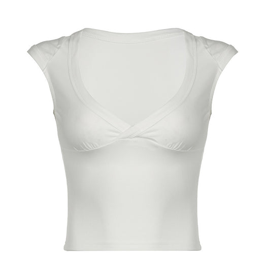 Women's Waist-cinching Figure-flattering Sleeveless T-shirt Top
