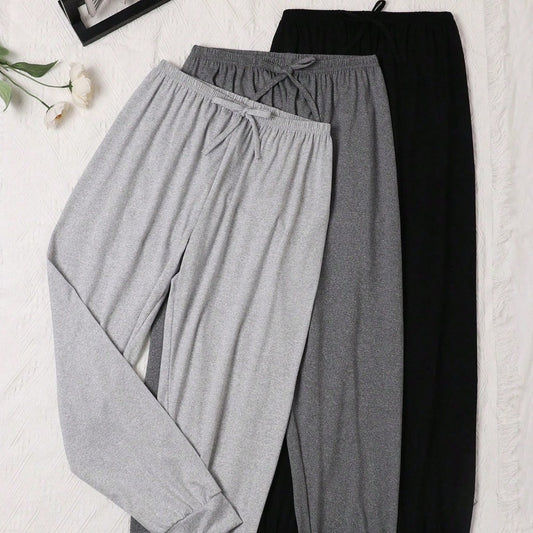 Womens Comfortable Solid-Color Retro Casual Ankle-Fit Pants