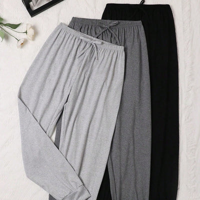 Womens Comfortable Solid-Color Retro Casual Ankle-Fit Pants