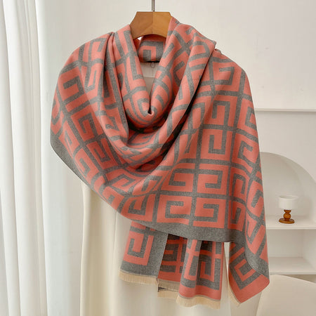 Retro High Sense Artificial Cashmere Scarf