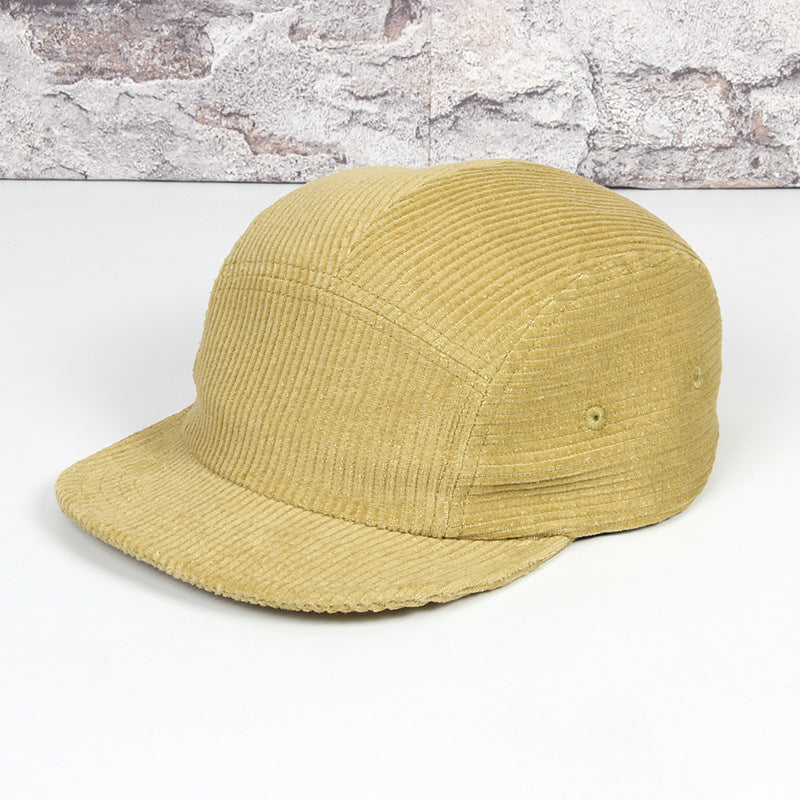 Pure Cotton Corduroy Five-panel Cap Short Brim 5-panel Baseball Cap