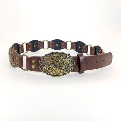 Retro Denim Female Ornament With Skirt All-matching Rivets Belt Fashion Waist Seal