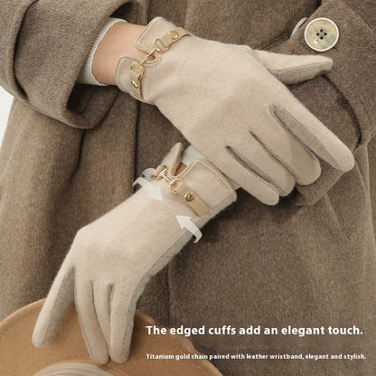 Cold Protection In Autumn And Winter Windproof Fleece Thick Touch Screen Warm Gloves