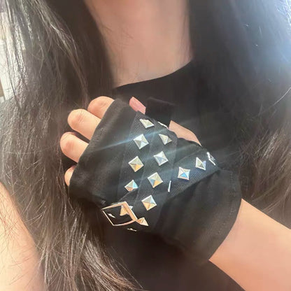 New Y2g Millennium Hot Girl Gloves Rivet
