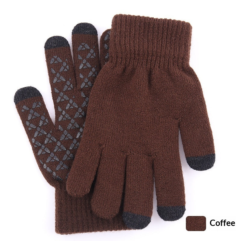 Knitted Winter Warm Touchscreen Gloves Made Of Wool