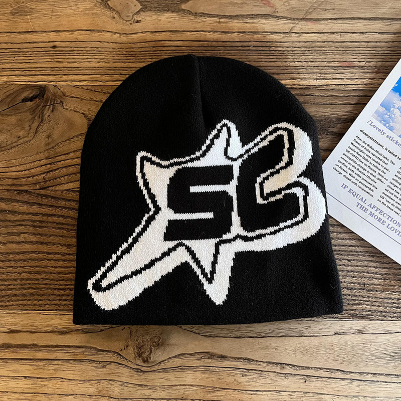 Knitted Hats Hip-hop Style Letter Caps Warm Outdoor Wear