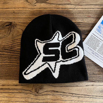 Knitted Hats Hip-hop Style Letter Caps Warm Outdoor Wear