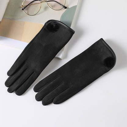 Women's Winter Fashion Korean Style Autumn Winter Fleece Warm Gloves