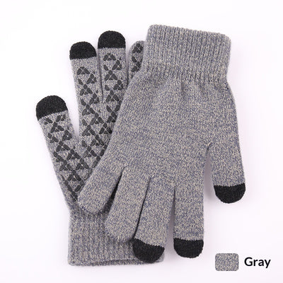 Knitted Winter Warm Touchscreen Gloves Made Of Wool