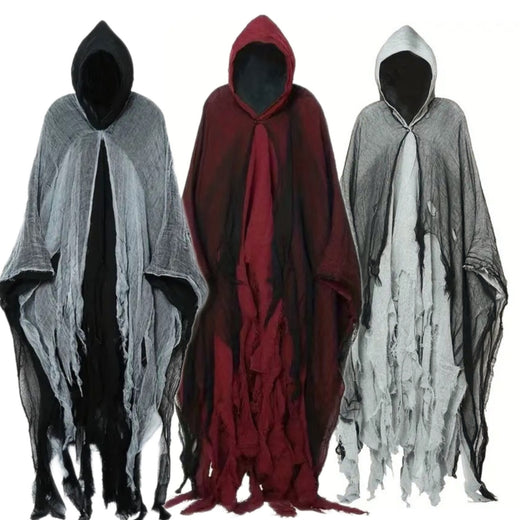 Halloween Witch Cloak Skull-patterned Clothes Death Costume Props