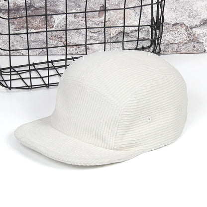 Pure Cotton Corduroy Five-panel Cap Short Brim 5-panel Baseball Cap