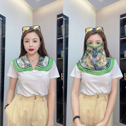 Female Printed Breathable Eye Corner Protection Summer Sunscreen Mask