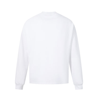 Beaded Letter Pearl Heavyweight Crewneck Hoodie For Couples