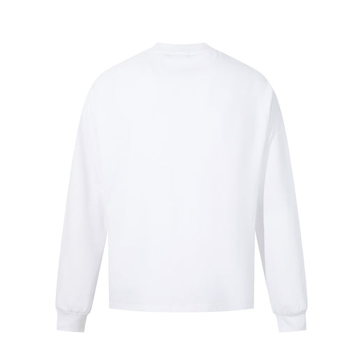 Beaded Letter Pearl Heavyweight Crewneck Hoodie For Couples