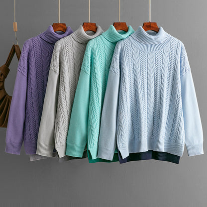 Two-tone Patchwork Jacquard Loose  Western-style Slimming Top For Women