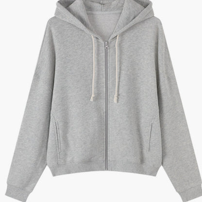 Relaxed Stylish Versatile Zip-up Cardigan Top