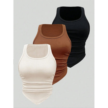 Women's Solid Color Halter Tank Top