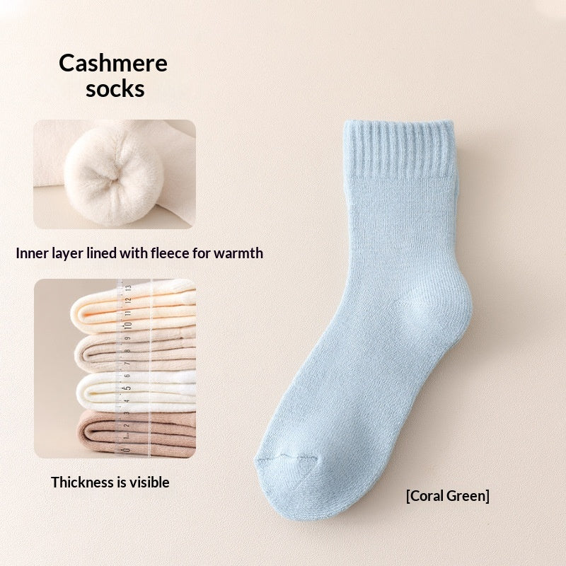Fleece-lined Thick Sleep Maternity Socks Wool Socks