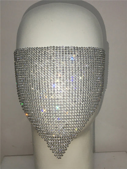 Personality Trend Accessories Rhinestone Mask