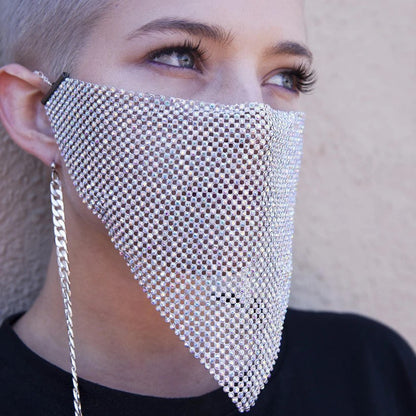 Personality Trend Accessories Rhinestone Mask