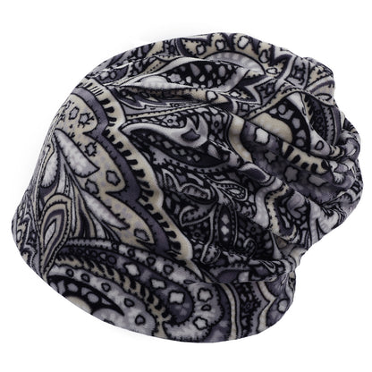 Double-layer Short-pile Bonnet With Multi-colored Plaid Pattern