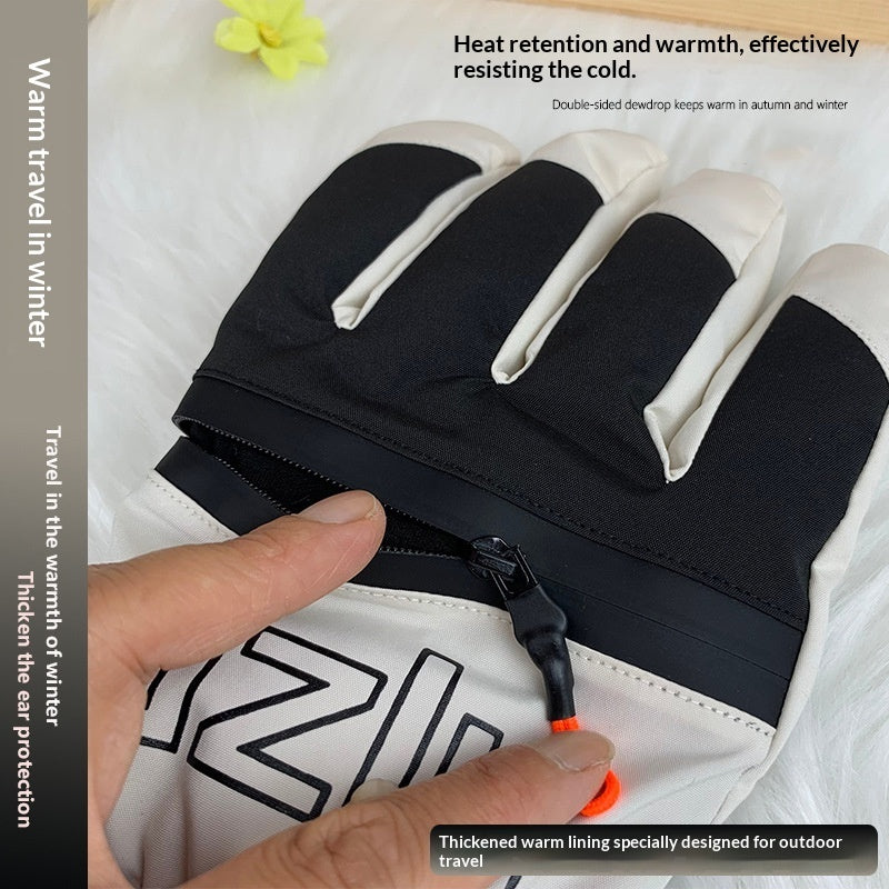 Winter Warm Ski Gloves For Men With Touchscreen Cold-proof And Windproof