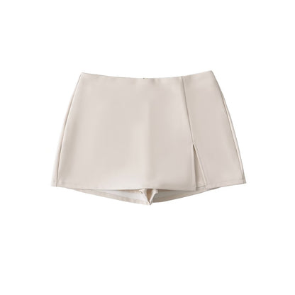 High-waisted Figure-flattering A-line Skirt With A Stylish Slit