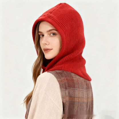 Women's Winter Retro Drawstring Knitted Hat