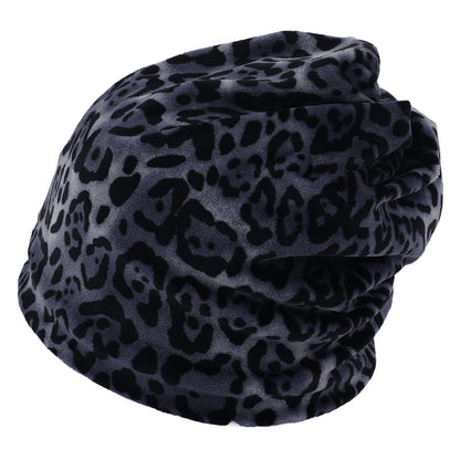 Double-layer Short-pile Bonnet With Multi-colored Plaid Pattern