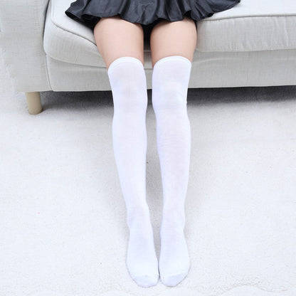 Women's Black And White Striped Stockings