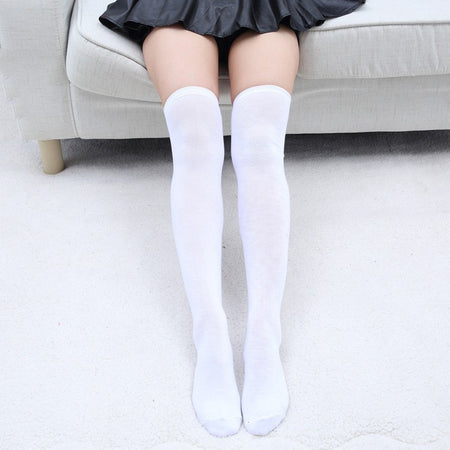 Women's Black And White Striped Stockings
