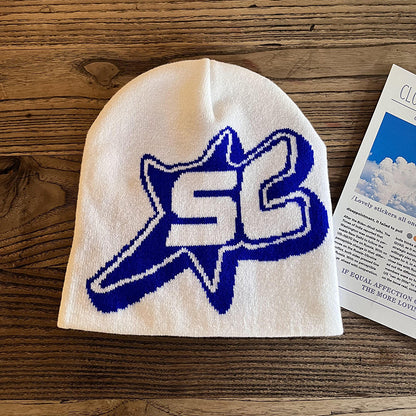 Knitted Hats Hip-hop Style Letter Caps Warm Outdoor Wear