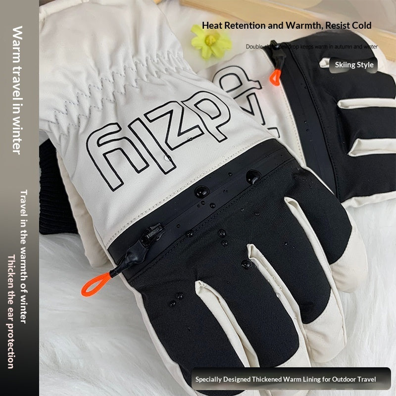 Winter Warm Ski Gloves For Men With Touchscreen Cold-proof And Windproof