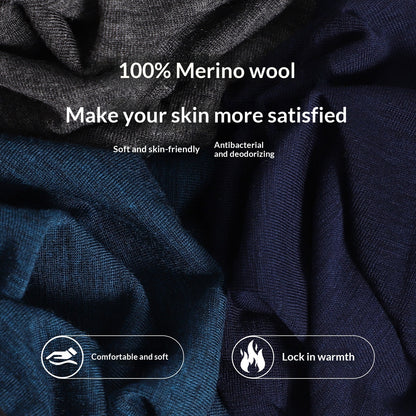 Womens Merino Wool Base-Layer Pants Outdoor Quick-Dry Tights