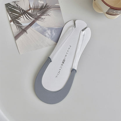 High Heel Socks Women Cotton Ice Silk Boat Socks