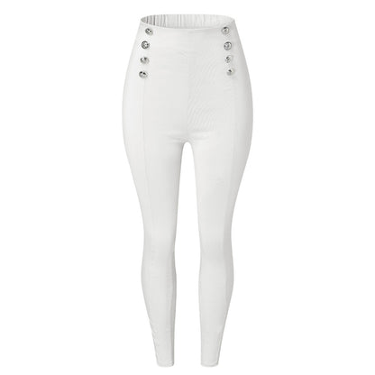 Womens Casual High-Waisted Pants With European And American Patchwork