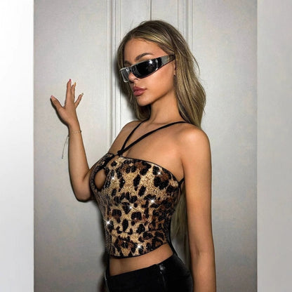 Women's Stylish Backless Lace Up Pullover Crop Top