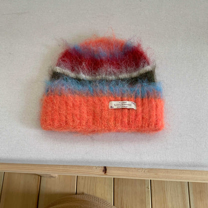 Rainbow Striped Versatile Warm Knitted Hat