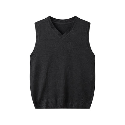 Fashionable V-neck Pullover Knit Vest For Early Spring