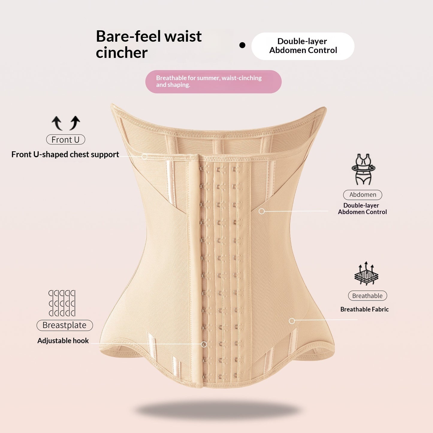 Breathable Enhanced Waist Trainer Corset