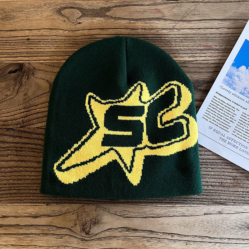Knitted Hats Hip-hop Style Letter Caps Warm Outdoor Wear