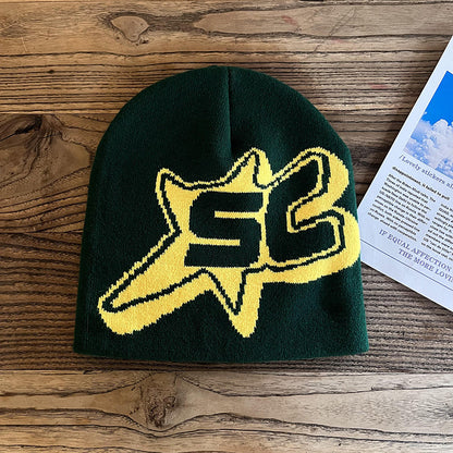 Knitted Hats Hip-hop Style Letter Caps Warm Outdoor Wear