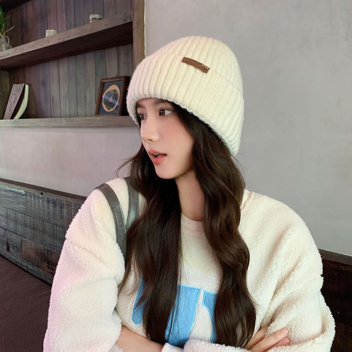 Wool Blend Beanie For Women In Autumn And Winter