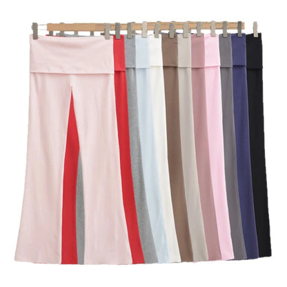 Low-rise Flared Jeans With A Turned-up Hem For A Slimming Look, Womens