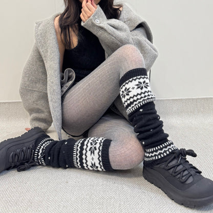 Knitted Thermal Leg Warmers Slouch Socks And Zodiac-year Socks